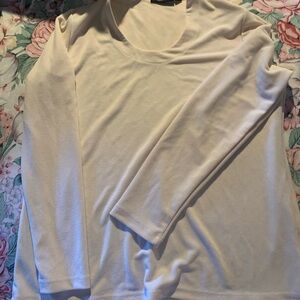Susan Graver Women’s White Long Sleeve Blouse size Medoum